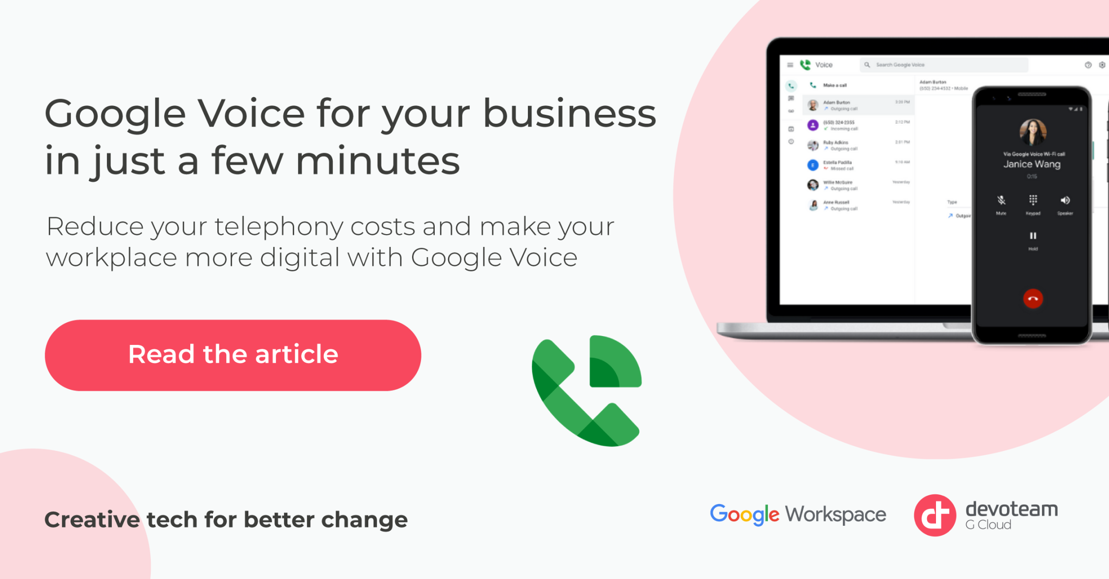 Google Voice For Your Business In Just A Few Minutes  Devoteam