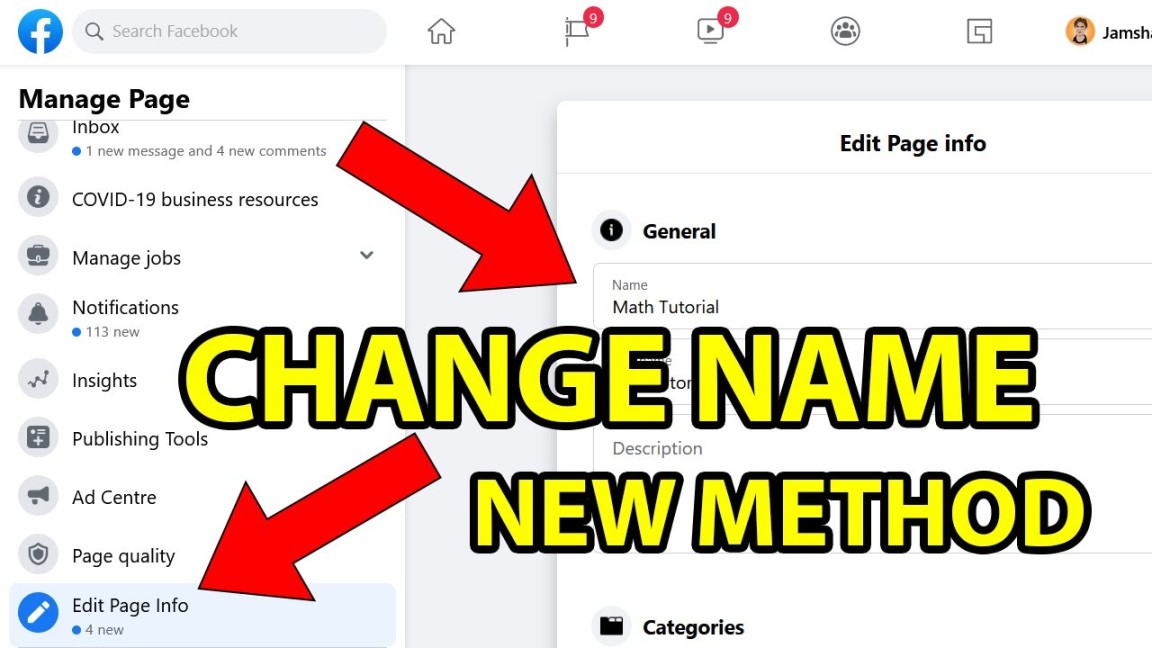 How to Change Facebook Page Name [New Method]