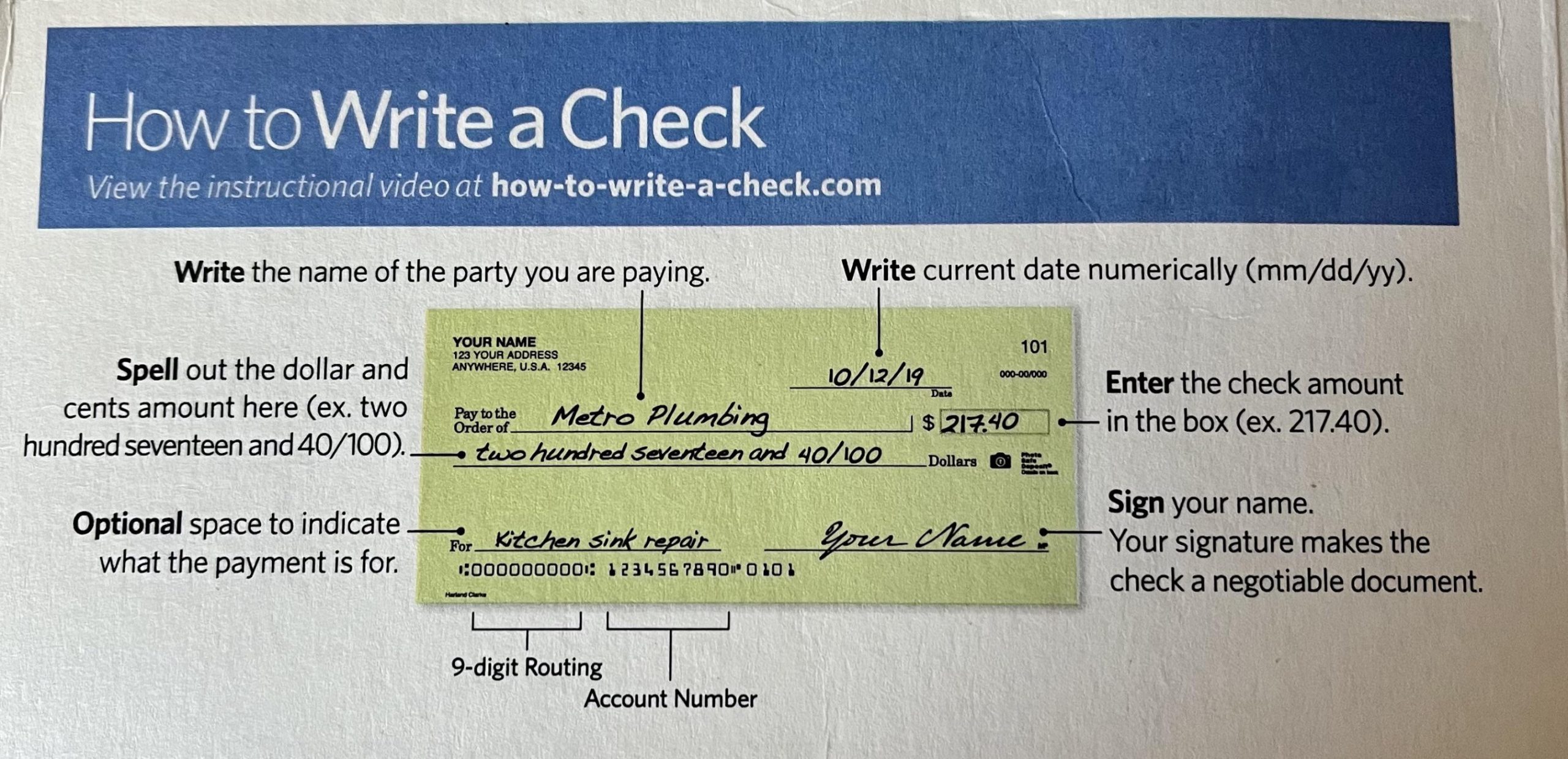 How to write a check : r/coolguides How to write a check : r/coolguides